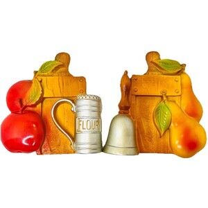 Vintage 1981 Miller Studio Apple Pear Fruit Wall Plaque Country Kitchen